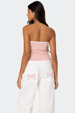 Top strapless textura waffle kacey de Edikted en Tops para argentina