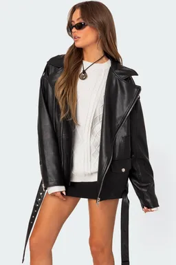 Campera ecuero oversized wrenley de Edikted en Chaquetas para argentina