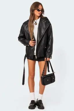 Campera ecuero oversized wrenley de Edikted en Chaquetas para argentina