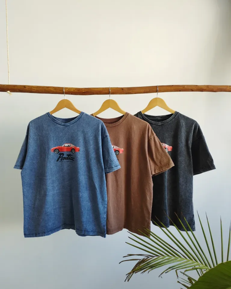 Remera oversize de algodón con estampa retro en tonos azulados de Lemmon en Remeras para argentina