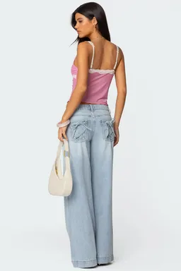 Jeans sidonie pierna ancha de Edikted en Pantalones para argentina