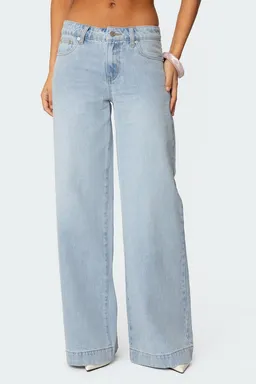 Jeans sidonie pierna ancha de Edikted en Pantalones para argentina