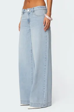 Jeans sidonie pierna ancha de Edikted en Pantalones para argentina
