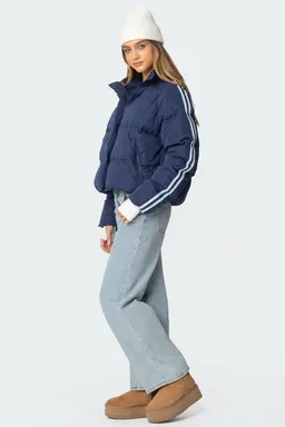 Campera puffer rayas laterales de Edikted en Chaquetas para argentina
