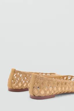 Bailarina fibra natural de Mango en Ballerinas para argentina