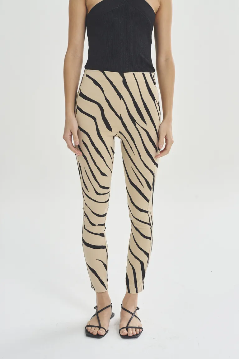 Pantalón estampado de corte ajustado y elegante para mujeres de Akiabara en Pantalones para argentina