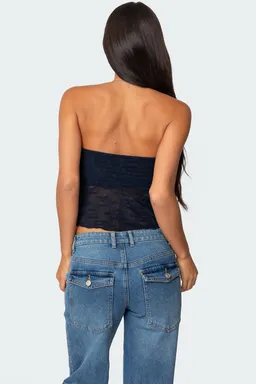 Top strapless transparente bordado de Edikted en Tops para argentina