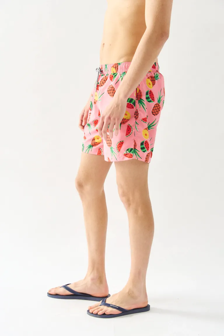 Short de Baño Estampado con Cintura Elástica y Bolsillos Laterales de Bensimon en Trajes de Baño para argentina