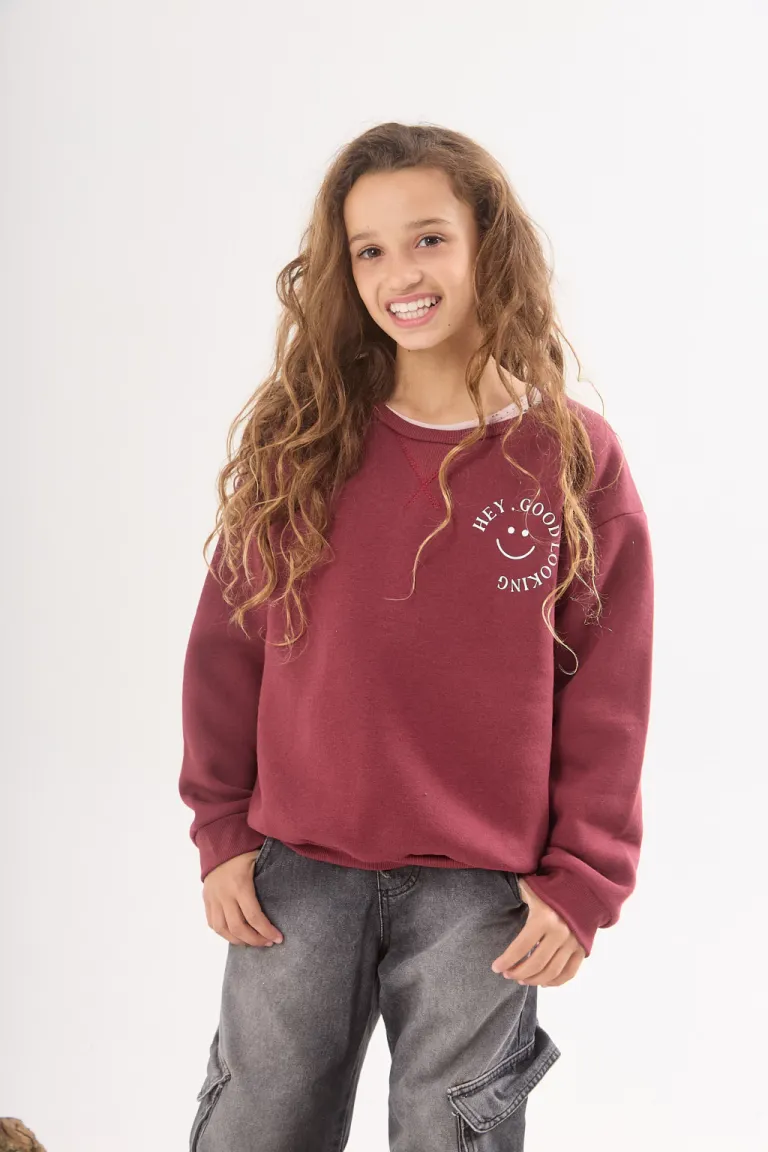 Buzo de frisa negro con diseño sencillo y elegante de Belle en Buzos y Sweaters para argentina