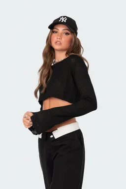 Crop top transparente crudo de Edikted en Tops para argentina