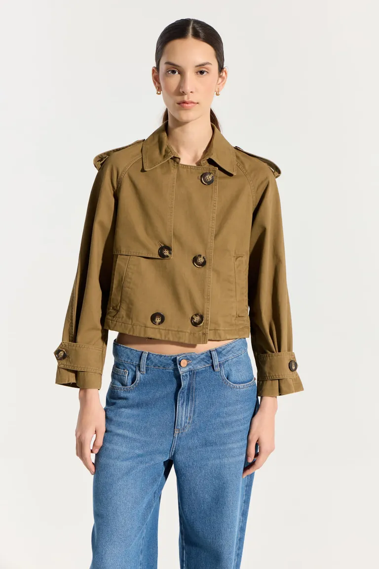 Chaqueta de corte vintage con detalles modulares y lavado que realza las costuras de Portsaid en Chaquetas para argentina