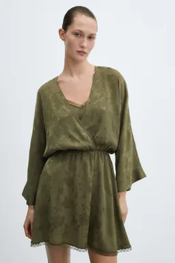 Vestido jacquard floral satinado de Mango en Vestidos para argentina