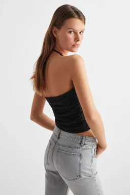 Top brillante fruncido de Mango Teen en Tops para argentina