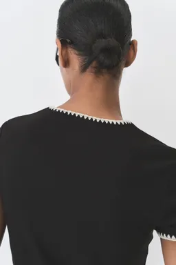Remera algodón ribetes contraste de Mango en Remeras para argentina