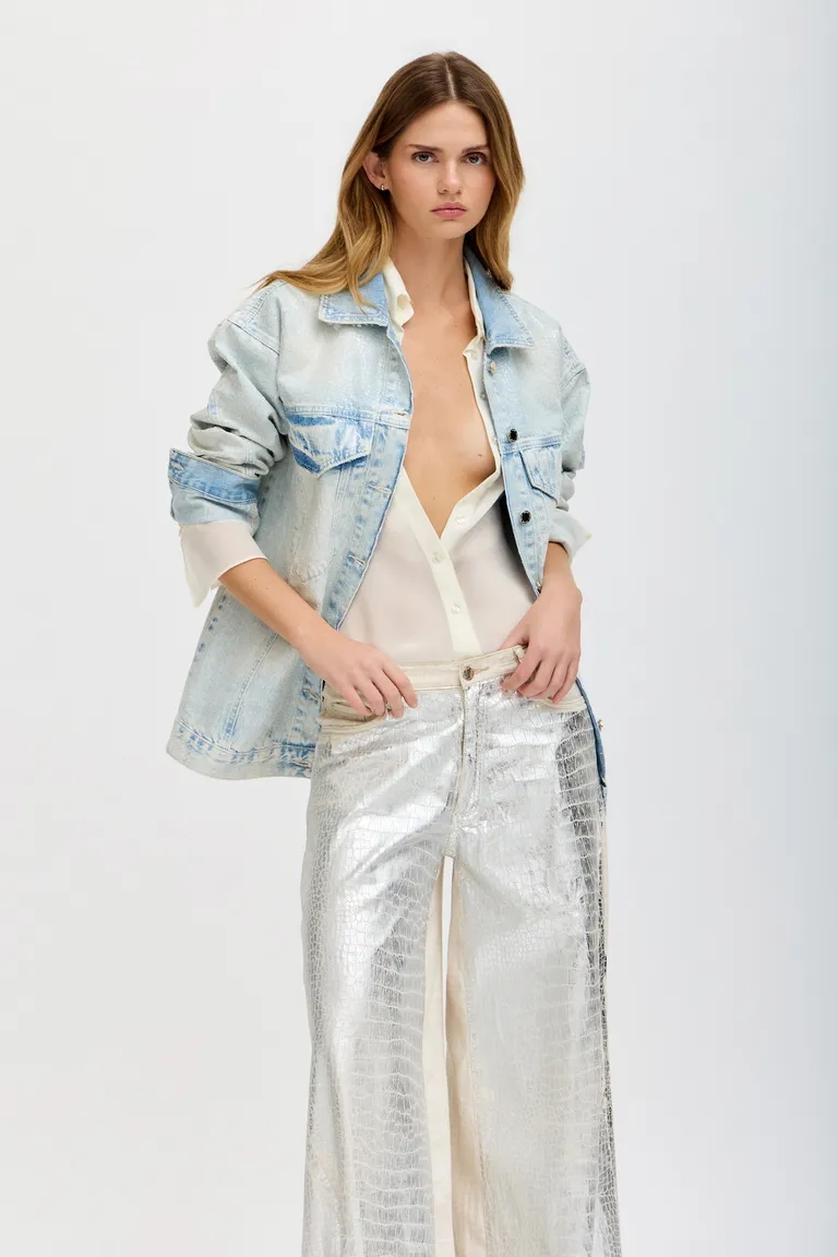 Pantalón de edición limitada de alta calidad en tono plata de Tucci en Pantalones para argentina