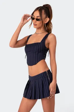Corset rayas cordones laterales de Edikted en Tops para argentina
