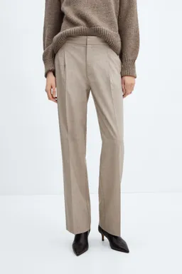 Pantalón jaspeado recto de Mango en Pantalones para argentina