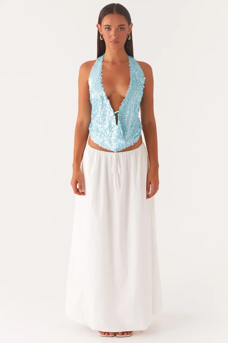 Top halter rio dreams cowl neck turqoise de Peppermayo en Tops para argentina