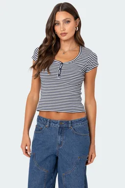 Remera rayas henley kady de Edikted en Remeras para argentina