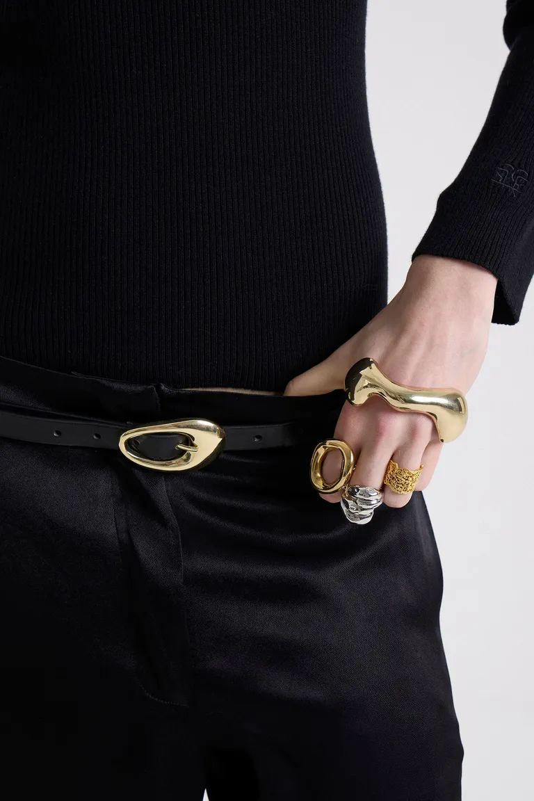 Pantalón recto con tajos laterales en el bajo y bolsillos frontales con cintura de ajuste tradicional de Maria Cher en Pantalones para argentina