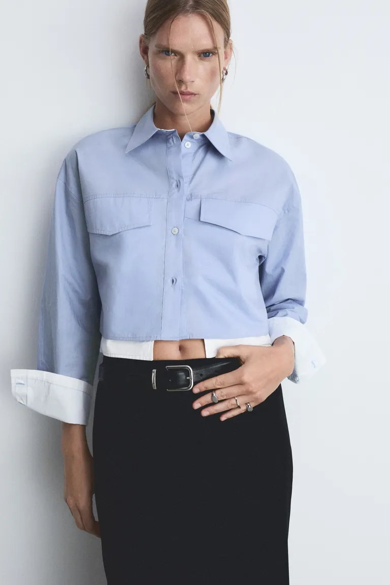 Camisa crop combinada de Mango en Camisas para argentina