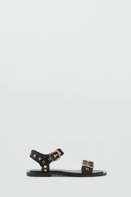 Sandalias tiras hebillas eyelets de Mango en Sandalias para argentina