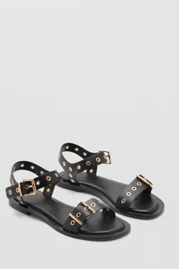 Sandalias tiras hebillas eyelets de Mango en Sandalias para argentina