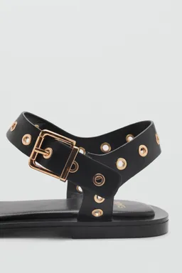 Sandalias tiras hebillas eyelets de Mango en Sandalias para argentina