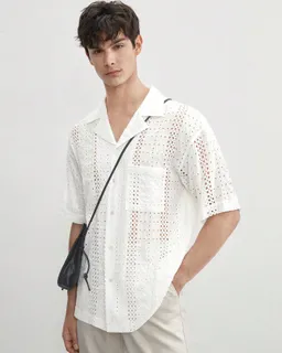 Camisa tejida bordada hombre verano de Aknotic en Camisas para argentina