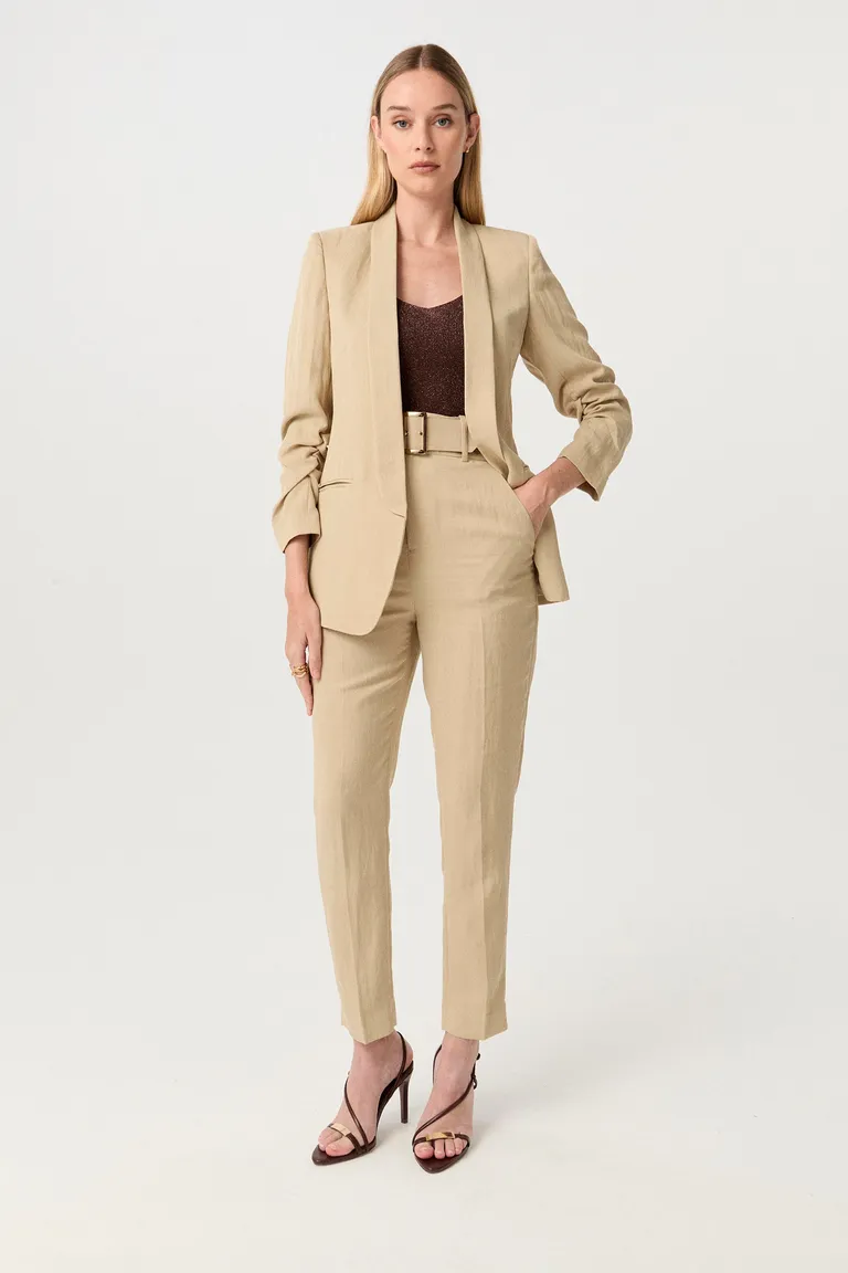 Pantalón de tencel de tiro alto y pierna slim - Perfecto para un look de oficina con estilo de Markova en Pantalones para argentina