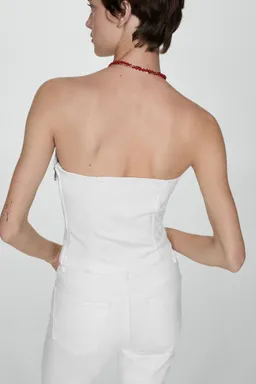 Top vaquero strapless de Mango en Tops para argentina