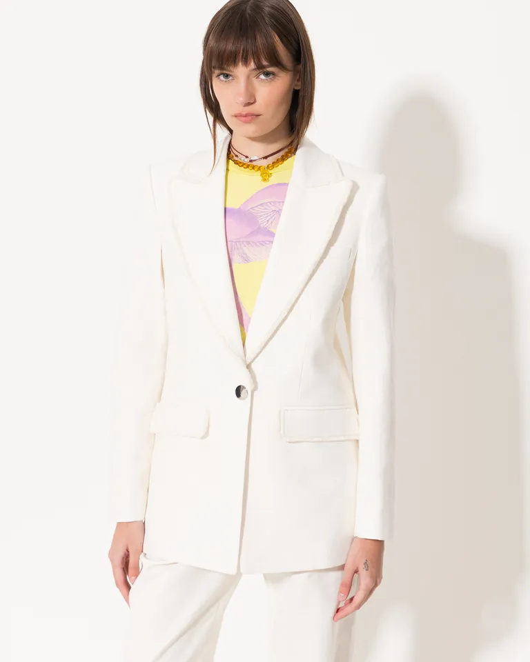 Blazer de jacquard con estampado de cebra, una prenda de estilo elegante y sofisticado de Jazmin Chebar en Blazers para argentina