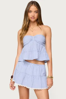 Top dora babydoll lino rayado de Edikted en Tops para argentina