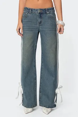 Jeans tiro bajo cintas de Edikted en Pantalones para argentina