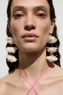 Vestido algodón escote fruncido de Mango en Vestidos para argentina