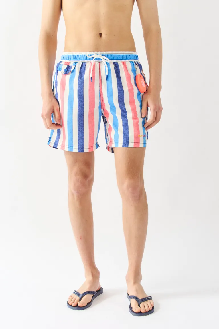 Shorts de baño con diseño de rayas multicolor para hombre de Bensimon en Trajes de Baño para argentina