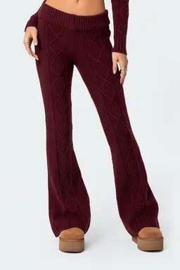 Pantalón acampanado ray trenzado de Edikted en Pantalones para argentina