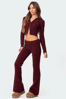Pantalón acampanado ray trenzado de Edikted en Pantalones para argentina