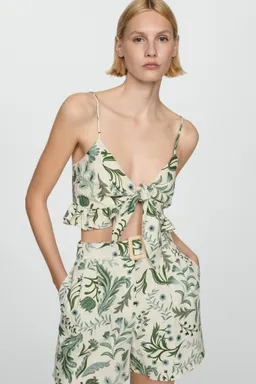 Top crop estampado lazo de Mango en Tops para argentina