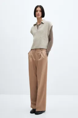 Pantalón raya diplomática wideleg de Mango en Pantalones para argentina