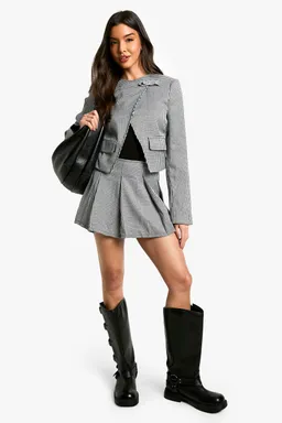 Mini falda plisada pata gallo de Boohoo en Faldas para argentina