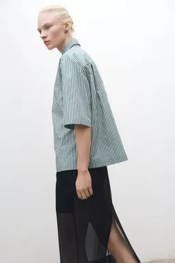 Camisa rayas manga corta algodón de Mango en Camisas para argentina