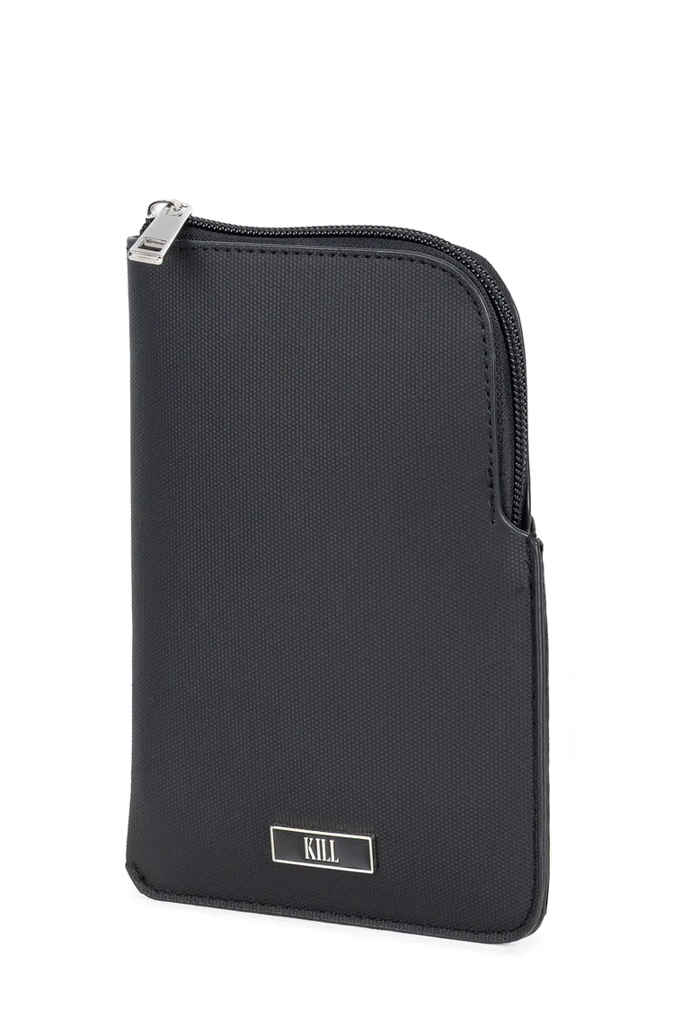 Bandolera de piel sintética negra con cremallera y asa ajustable para mujer de Kill en Bolsos y Carteras para argentina