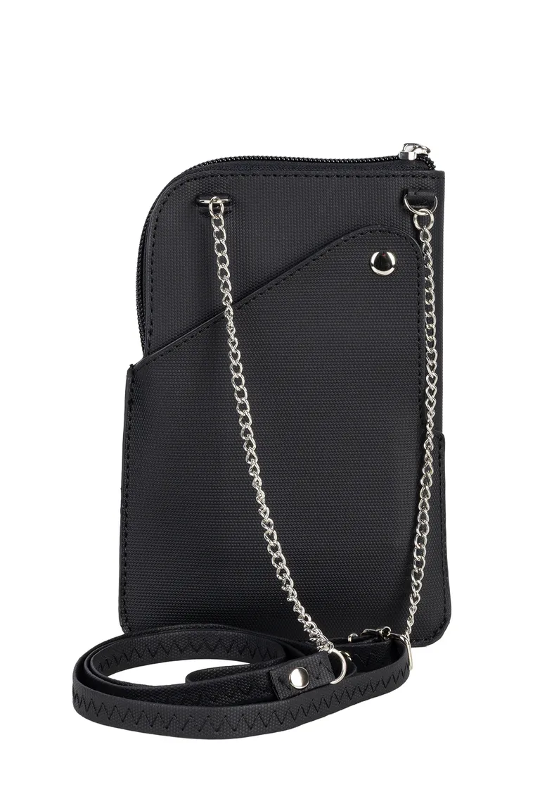 Bandolera de piel sintética negra con cremallera y asa ajustable para mujer de Kill en Bolsos y Carteras para argentina