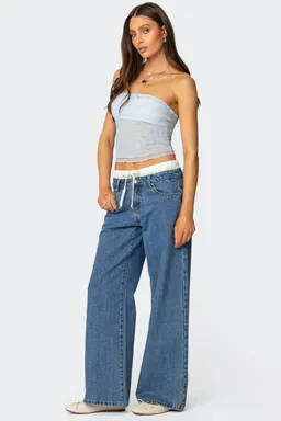 Rori top malla transparente volados de Edikted en Tops para argentina