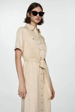 Vestido camisero satinado de Mango en Vestidos para argentina