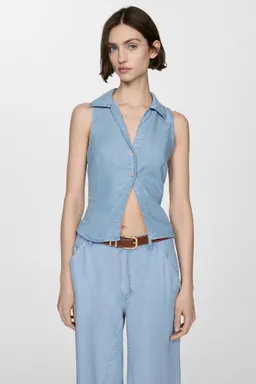 Camisa lyocell abertura de Mango en Camisas para argentina