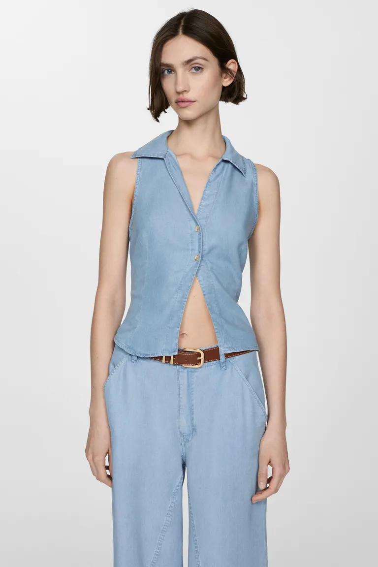 Camisa lyocell abertura de Mango en Camisas para argentina