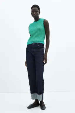 Top tweed deshilachado de Mango en Buzos y Sweaters para argentina