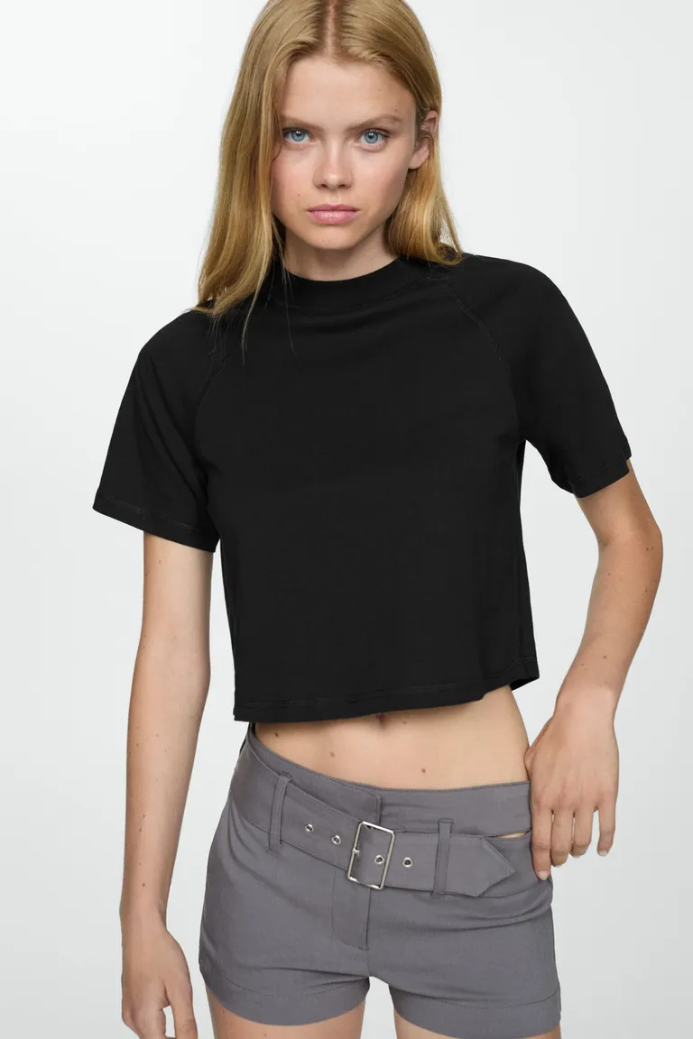 Remera algodón con costuras de Mango en Remeras para argentina